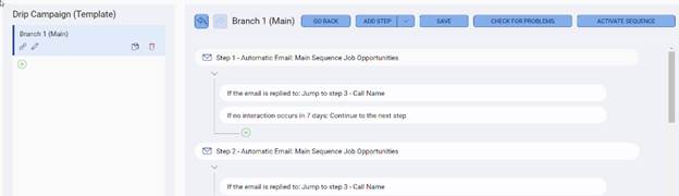 Drip Campaign Template Branch 1